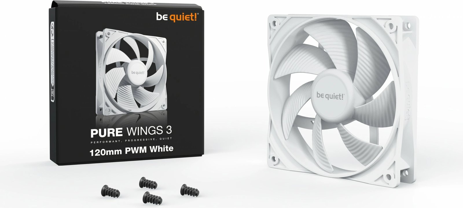 Ventilator Be Quiet! Pure Wings 3 120mm PWM White, 1600 RPM, 25.5 dB, 49.9 cfm