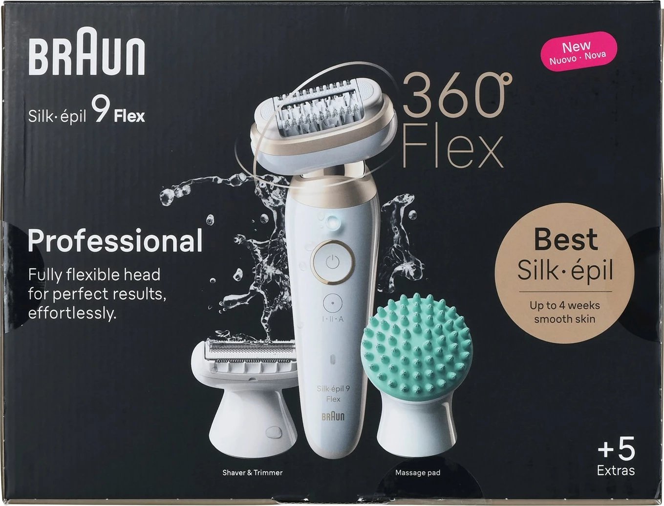 Epilator Braun Silk-Epil SES9-071, ngjyrë ari