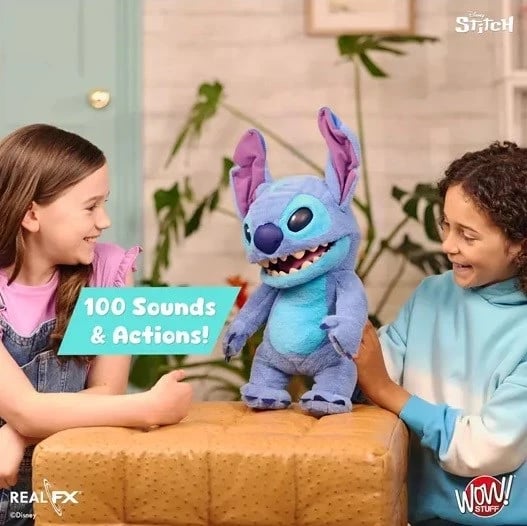 Pupë interaktive WOW Stuff Disney Real FX Stitch, Blu