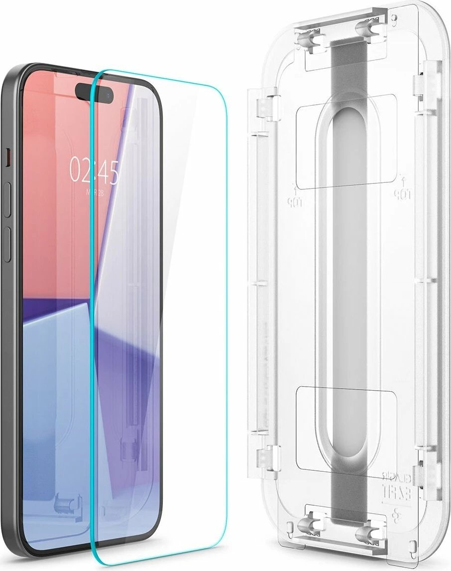 Mburojë ekrani për iPhone 15 Spigen, transparente