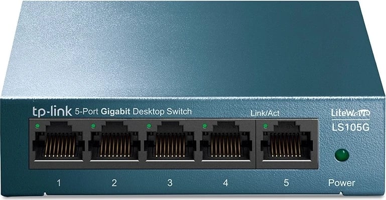 Switch TP-Link LS105G, 5x porte LAN, i kaltër 