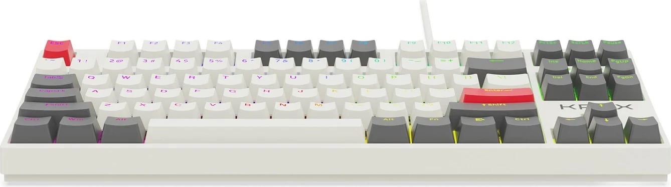 Tastierë mekanike Krux ATAX PRO RGB Creator Retro Gateron Yellow PRO, e zezë