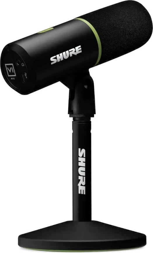 Mikrofon dinamik Shure MV6, USB-C, për lojtarë dhe streamer, Gjelbër