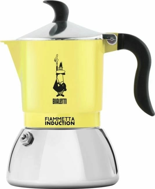 Moka pot Bialetti 6578, 0.15 L, E zezë, Argjendtë, E verdhë