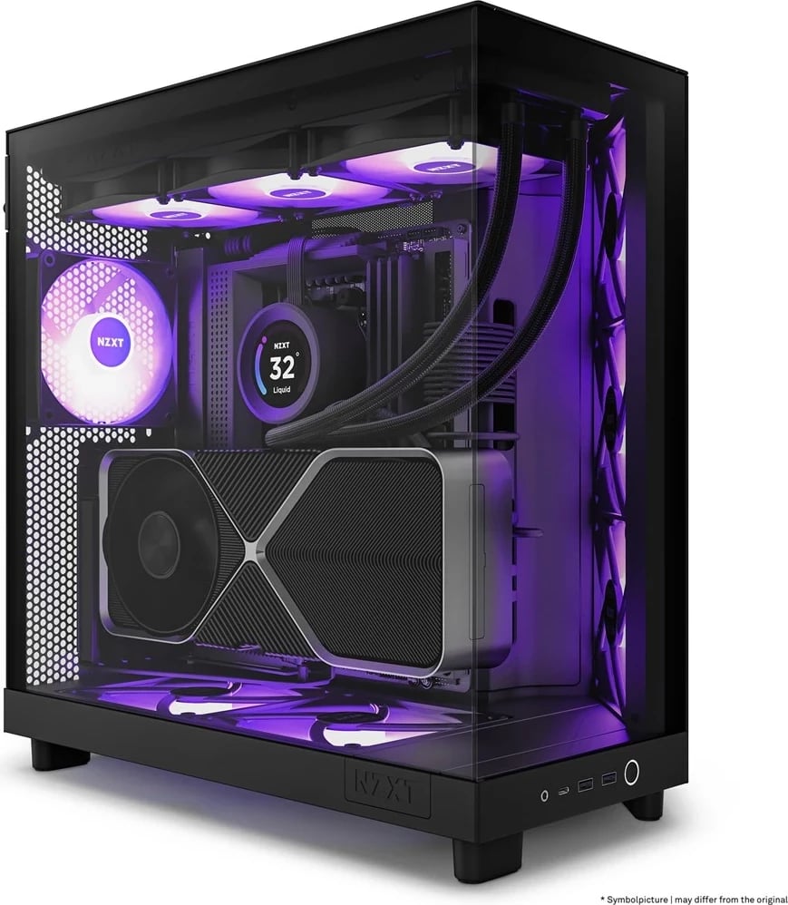 Kasë NZXT H6 Air Flow Midi Tower, E zezë