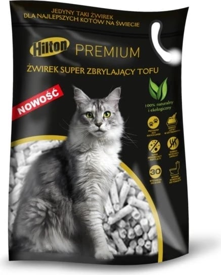 Letër për macet Hilton Tofu, Super Clumping - 2.5 kg