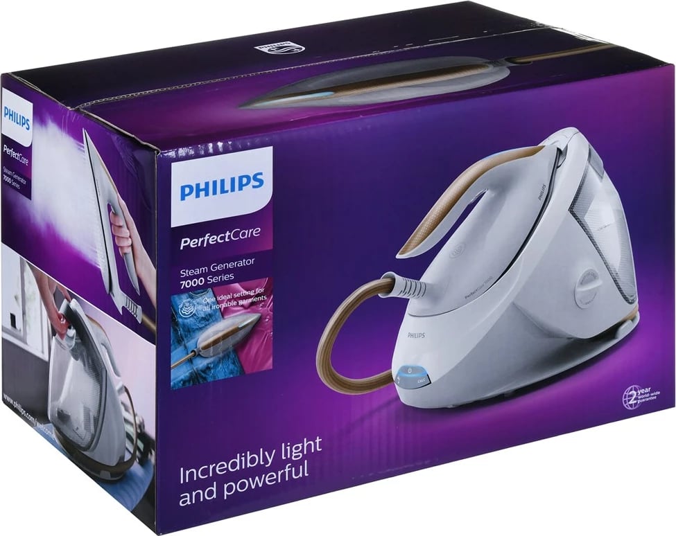 Hekur me avull Philips 7000 series PSG7040/10, Bardhë, Ari