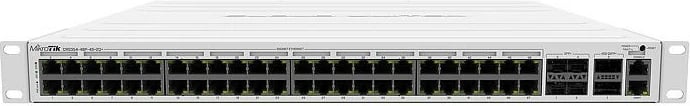 Switch MikroTik CRS354-48P-4S+2Q+RM, Managed, L3, Gigabit Ethernet, PoE, Rack mounting, 1U