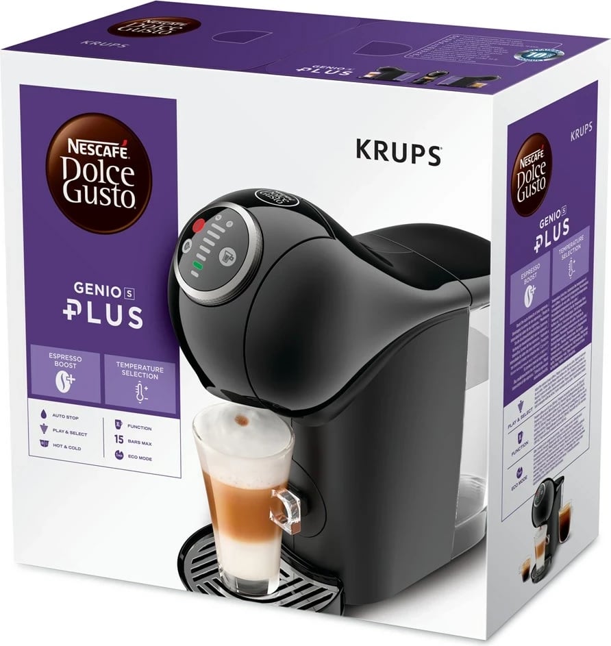 Aparat kafeje Krups Genio 2 KP3408, gjysmë-automatik, 0.8 L, i zi