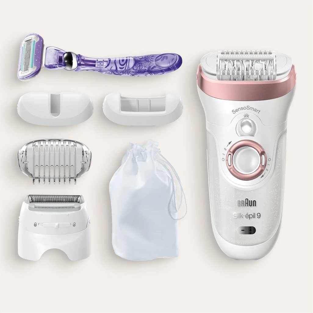 Epilator Braun Silk-épil 9 9-870, Rozë, Bardhë