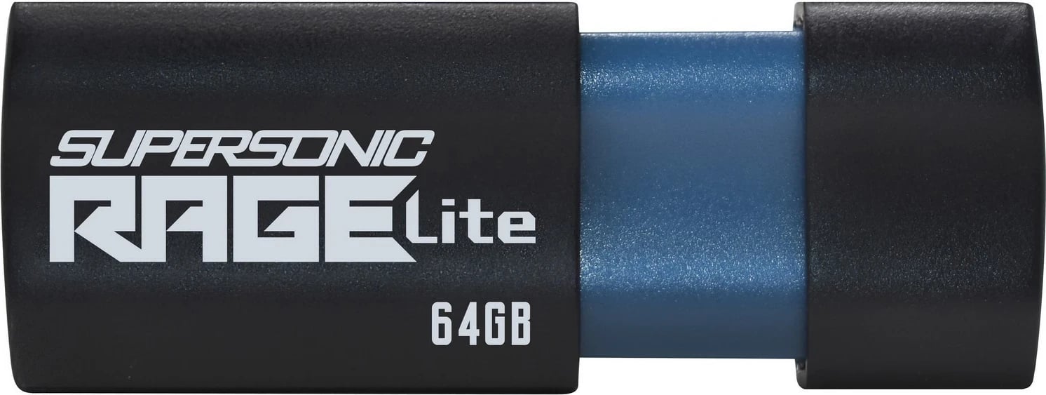 USB Patriot Supersonic PenDrive Rage Lite 64GB, USB 3.2, e zezë-blu