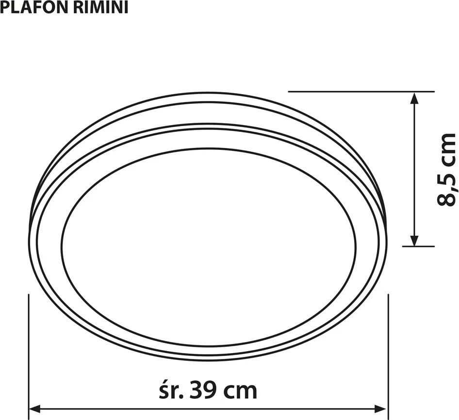 Dritë plafoni Activejet AJE-RIMINI, e zezë