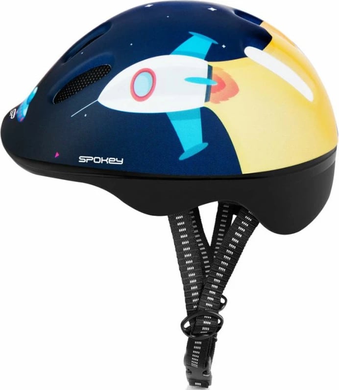 Kaskë biciklete për fëmijë Spokey Space Jr, blu marine