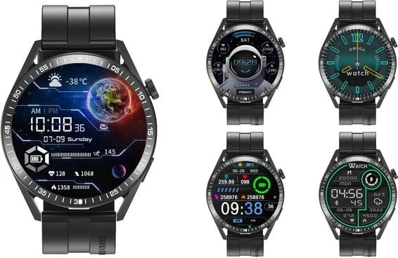 Smartwatch Tracer SM8V Onyx, 1.28", Bluetooth, IP65, e zezë