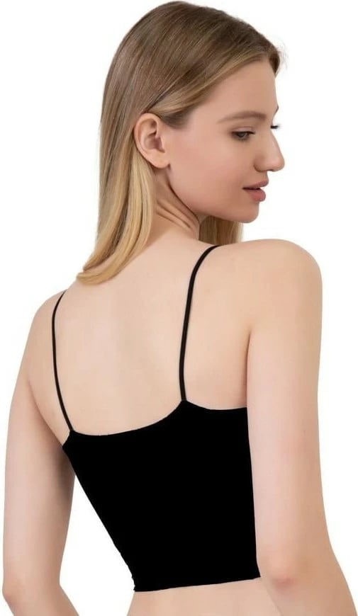 Crop top bustier për femra Otto, e zezë