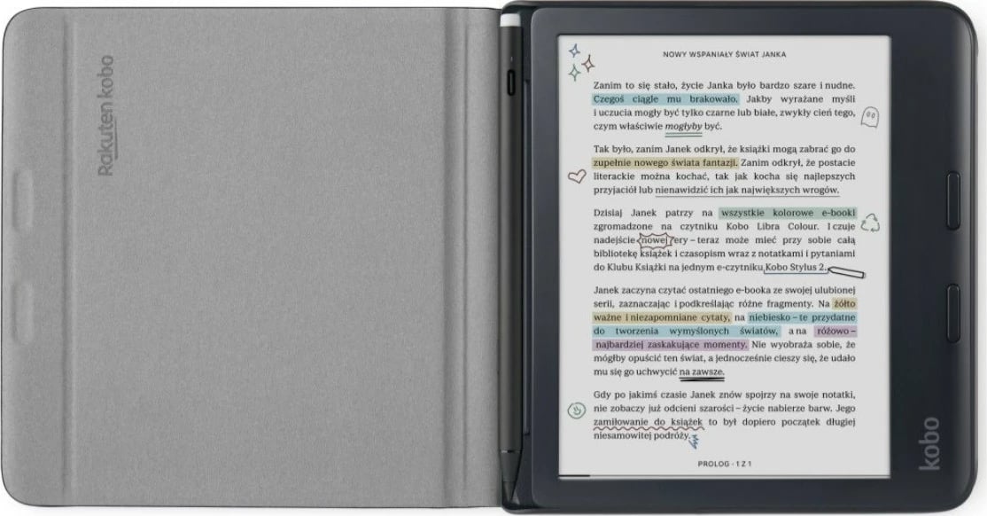 Mbështjellës KOBO Libra Colour Notebook SleepCover Case, i zi