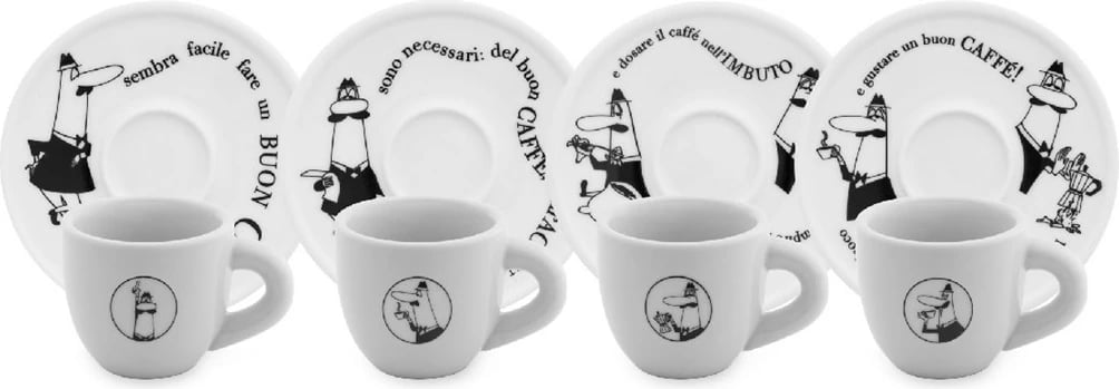 Set filxhanësh espresso BIALETTI CAROUSEL Porcelan 4x 50 ml Bardhë