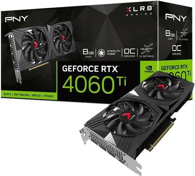 Grafikë PNY GeForce RTX 4060 Ti VERTO Dual Fan 8GB OC DLSS 3