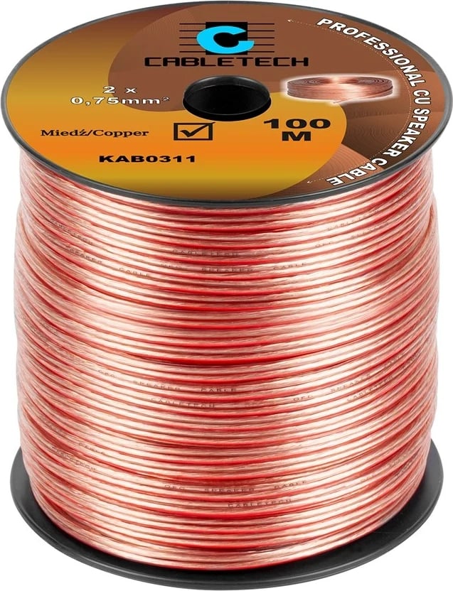 Kabëll altoparlanti CABLETECH 0.75mm bakër