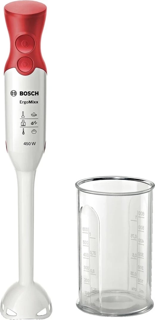 Blender dore Bosch MSM64010, 450W, i bardhë/kuq