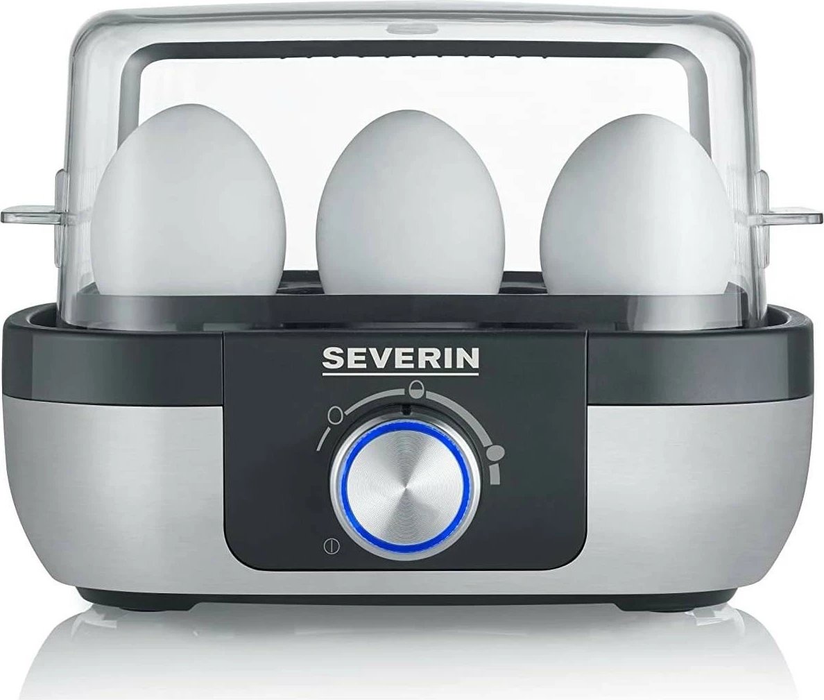 Pajisje për zierje vezësh Severin EK 3169, 420W, ngjyrë zi-argjendtë