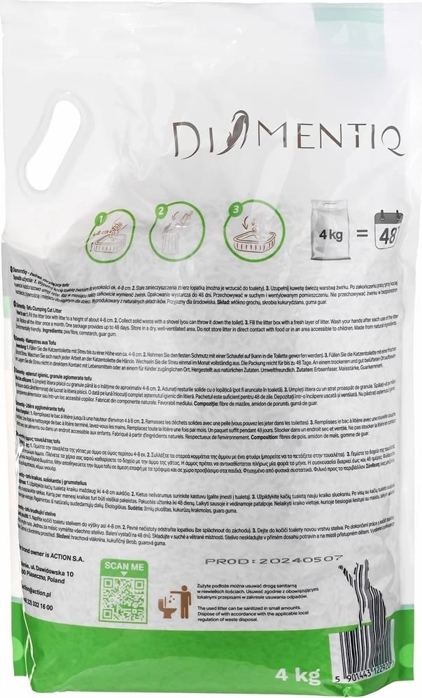 Leter tofu DIAMENTIQ Neutral Ultra clumping 4kg