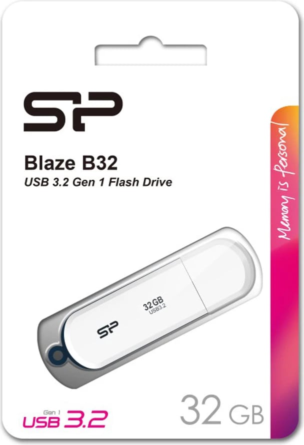 USB DRIVE SILICON POWER BLAZE B32 | 32GB USB 3.2 WHITE