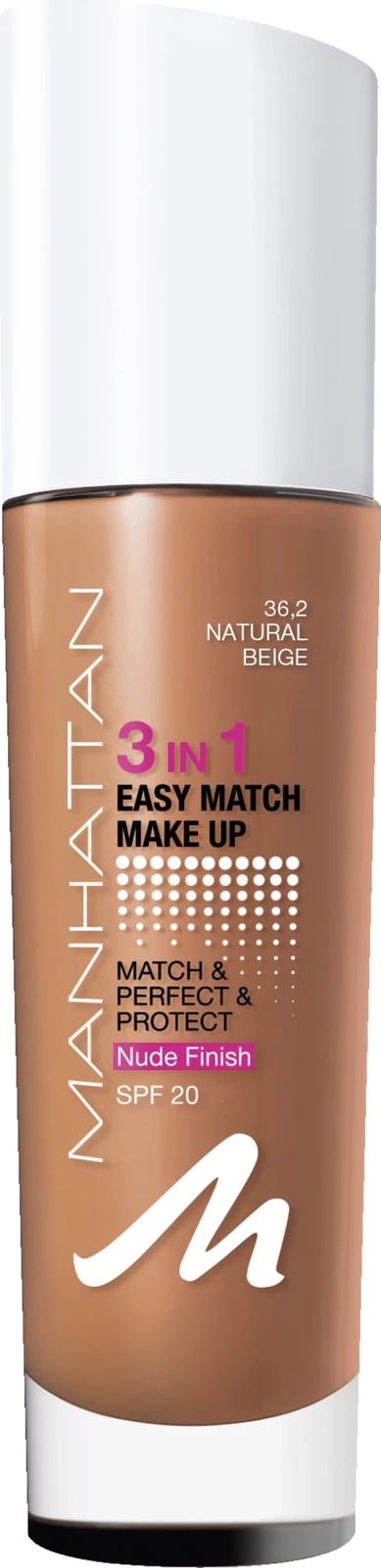 Krem pudër Manhattan 3in1 SPF 20 , 36.2 Natural Beige, 30 ml