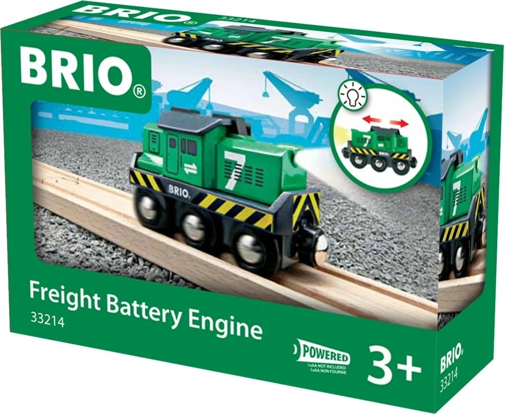 Lokomotivë lodër Ravensburger BRIO Freight Battery Engine, Gjelbër