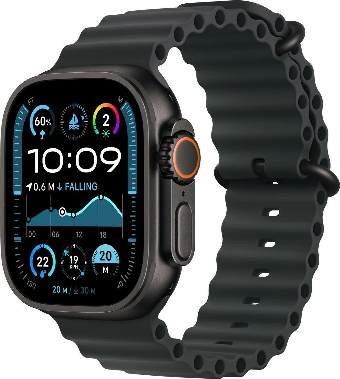 Smartwatch Apple Watch Ultra 2 GPS + Cellular 49mm, Kasë Titanium, Ngjyrë e zezë