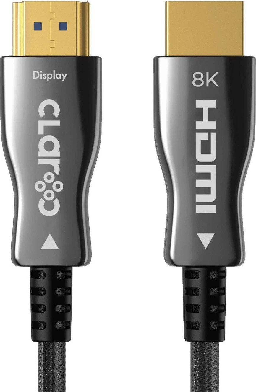 Kabllo HDMI optike Claroc 8K@60Hz 4K@120Hz 5m e zezë