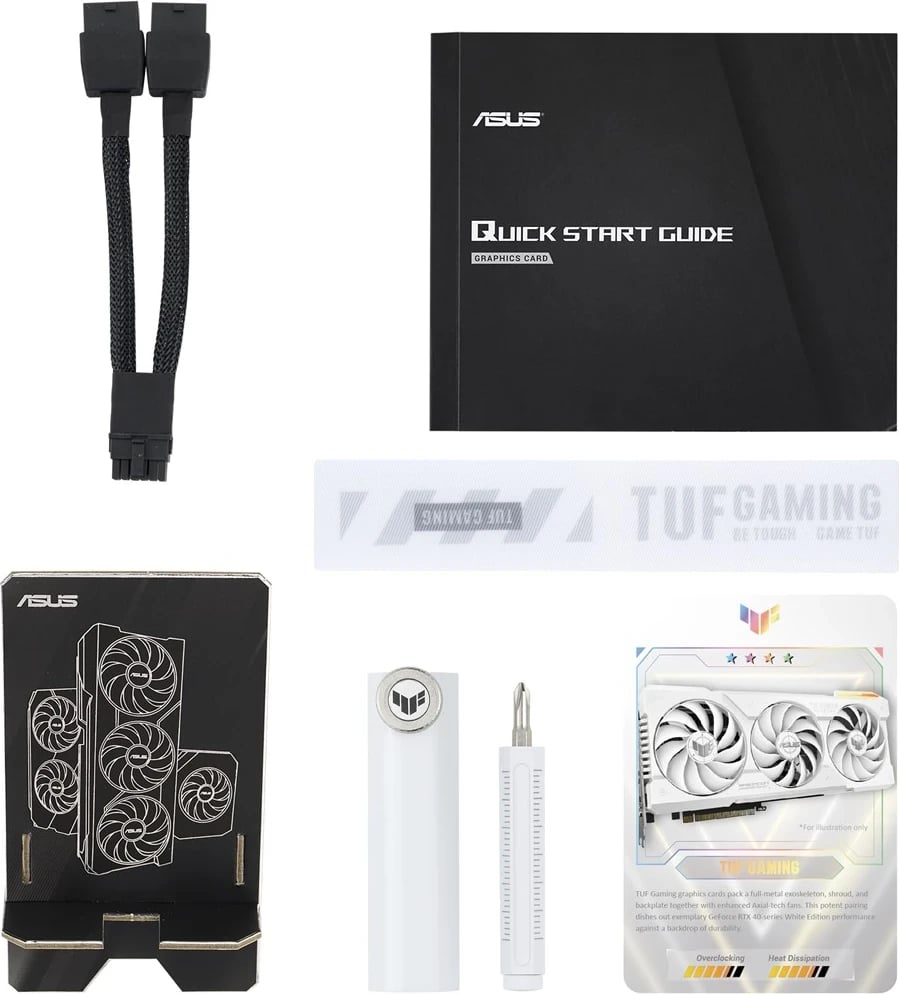 Kartë Grafike ASUS TUF Gaming TUF-RTX4070TIS-O16G-WHITE-GAMING, NVIDIA GeForce RTX 4070 Ti SUPER, 16 GB GDDR6X, e bardhë