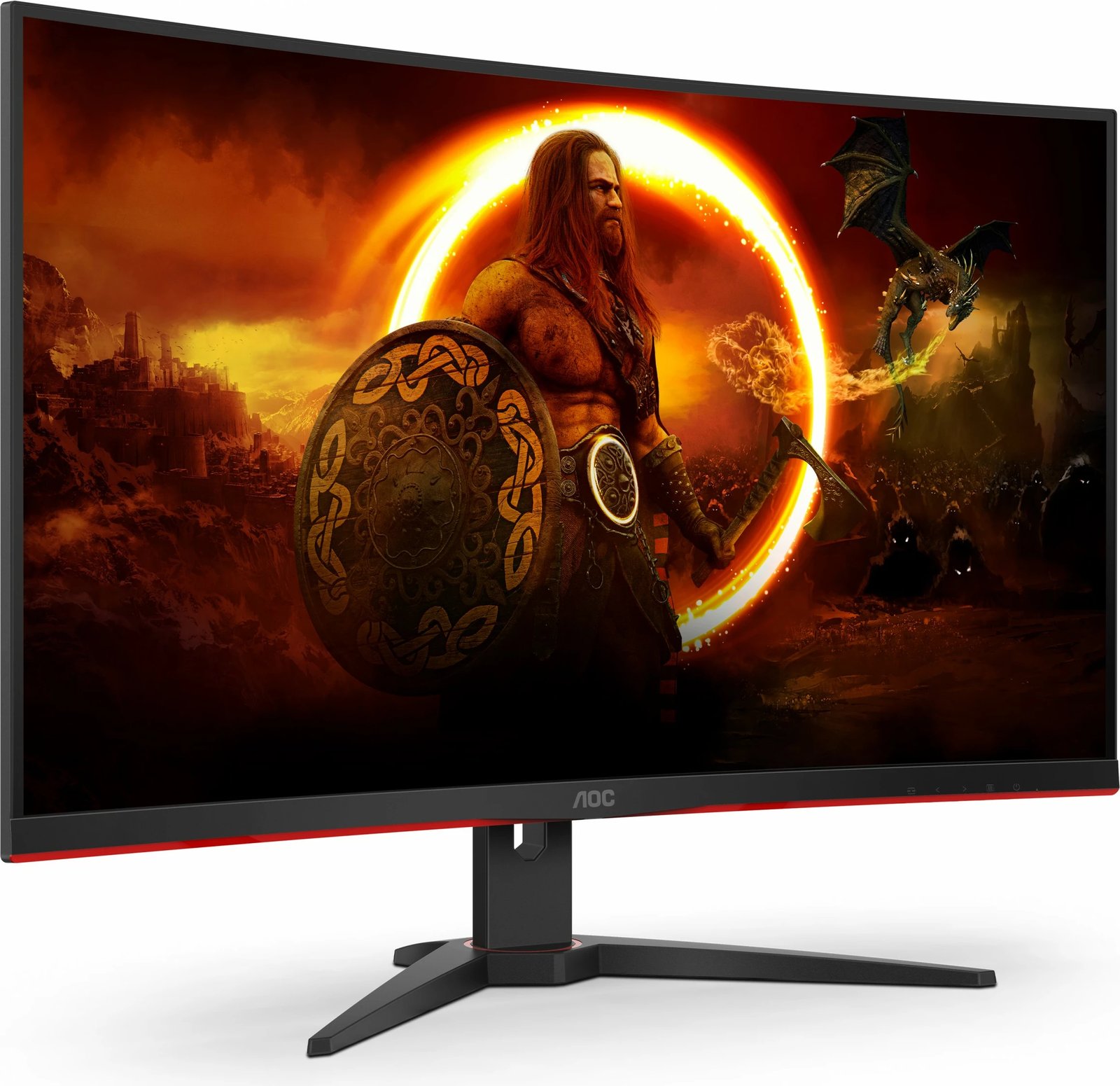 Monitor AOC G2 C32G2ZE/BK, 31.5", 1920 x 1080, Full HD, LED, 0.5 ms, i zi, i kuq