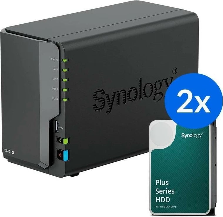 NAS Synology DS224+, 2x 4TB