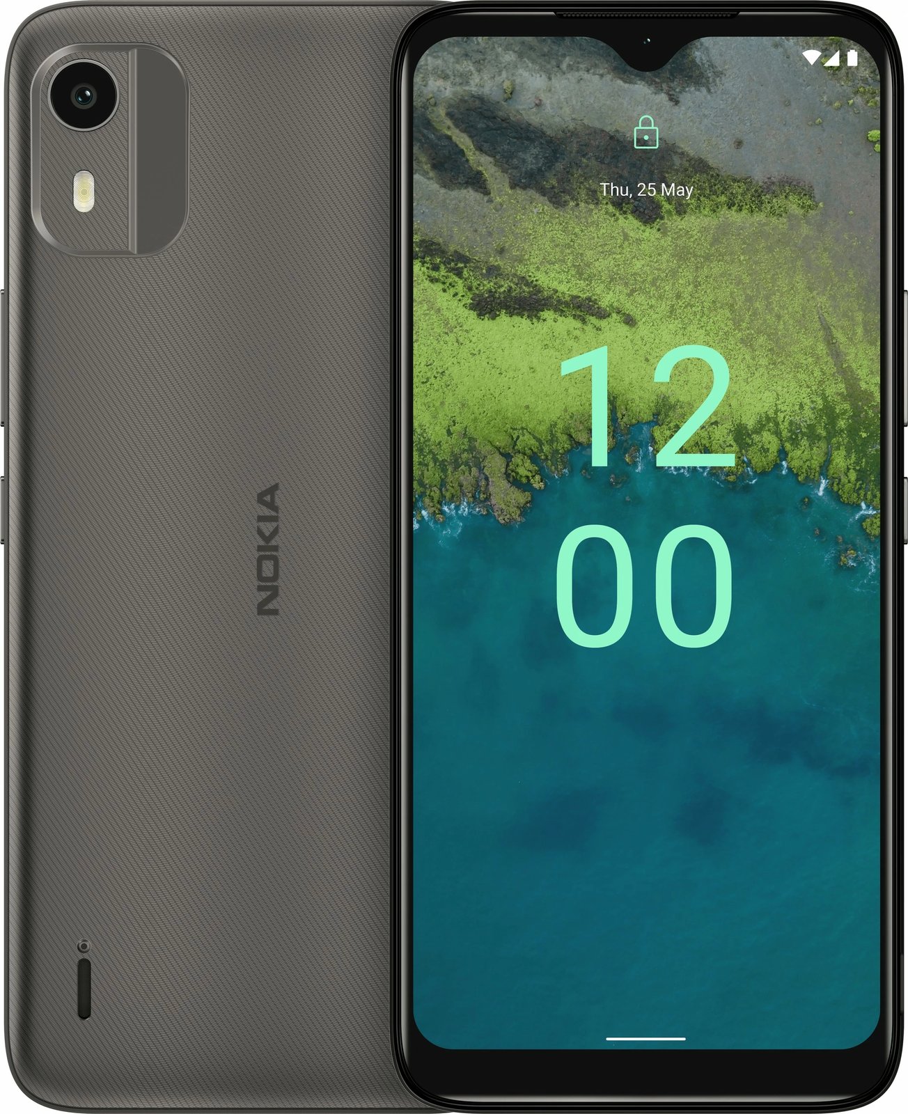 Celular Nokia C12, 16 cm (6.3"), 3 GB, 64 GB, Android 12 Go edition, Charcoal