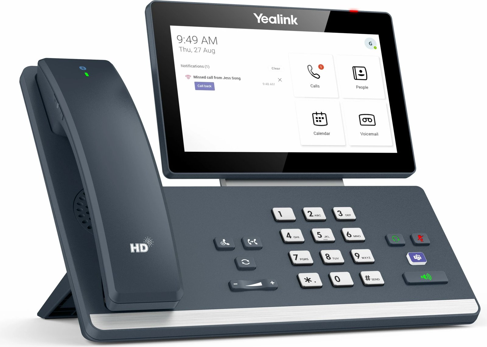 Telefon IP Yealink MP58-WH Microsoft Teams Edition, Wireless handset, Desk, Android, Gri