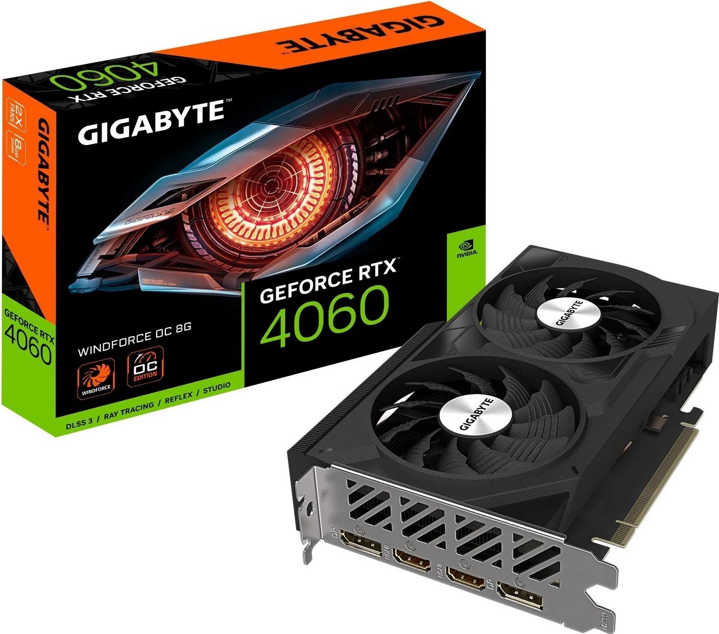 Kartelë grafike Gigabyte GeForce RTX 4060, 8GB, e zezë