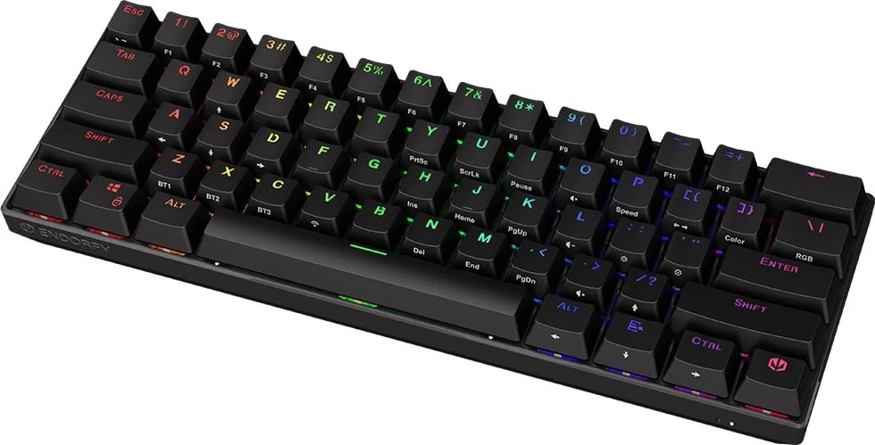 Tastierë gaming Endorfy, RGB, USB-C, e zezë