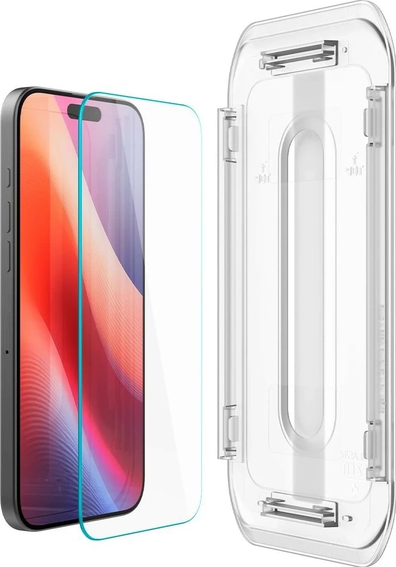 Xham mbrojtës Spigen GLAS.TR EZ Fit, për Apple iPhone 16 Pro, transparent