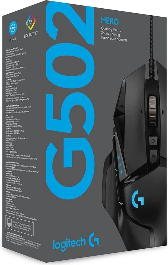 Maus gaming Logitech G G502, i zi