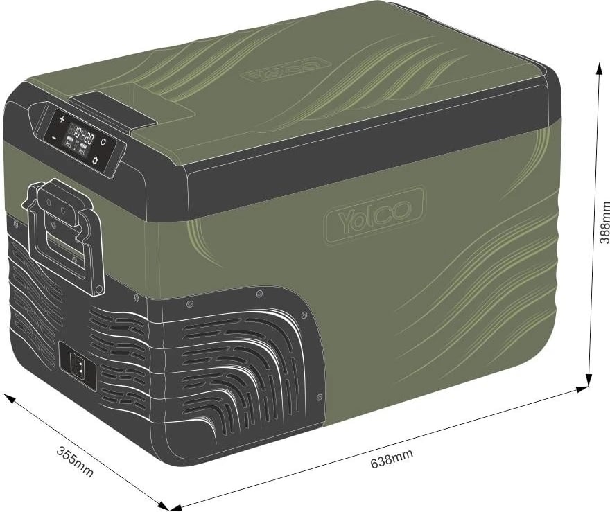 Frigorifer turistik Yolco KX 30 BT, 25L, jeshil