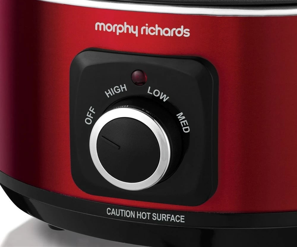 Slow cooker Morphy Richards 460014, 3.5 L, e zezë, e kuqe