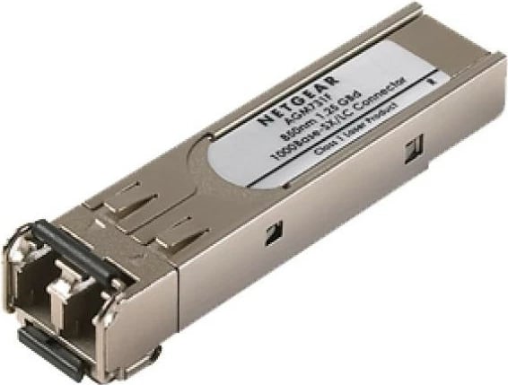 Modul fibër optike NETGEAR SFP 1G për Switch të menaxhuar, 1250 Mbit/s, LC, argjendtë