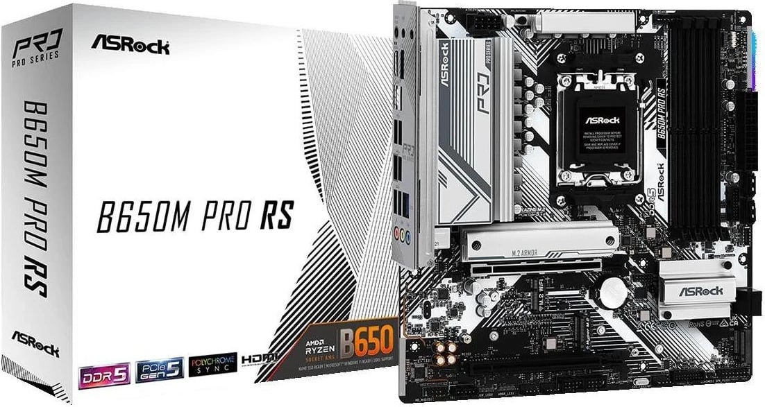 Pllakë amë ASRock B650M Pro RS, Socket AM5, Chipset B650, DDR5