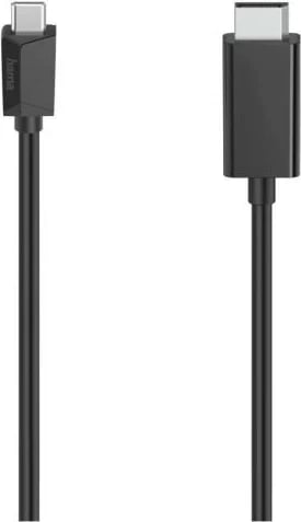 Kabllo Hama USB-C në DisplayPort, 4K 1,5m, i zi