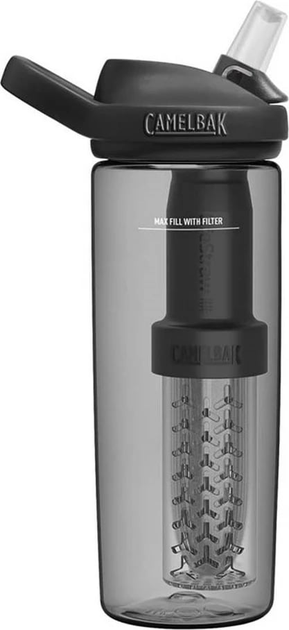 Shishe me filtër CamelBak eddy+ 600ml, e filtruar nga LifeStraw, Qymyr