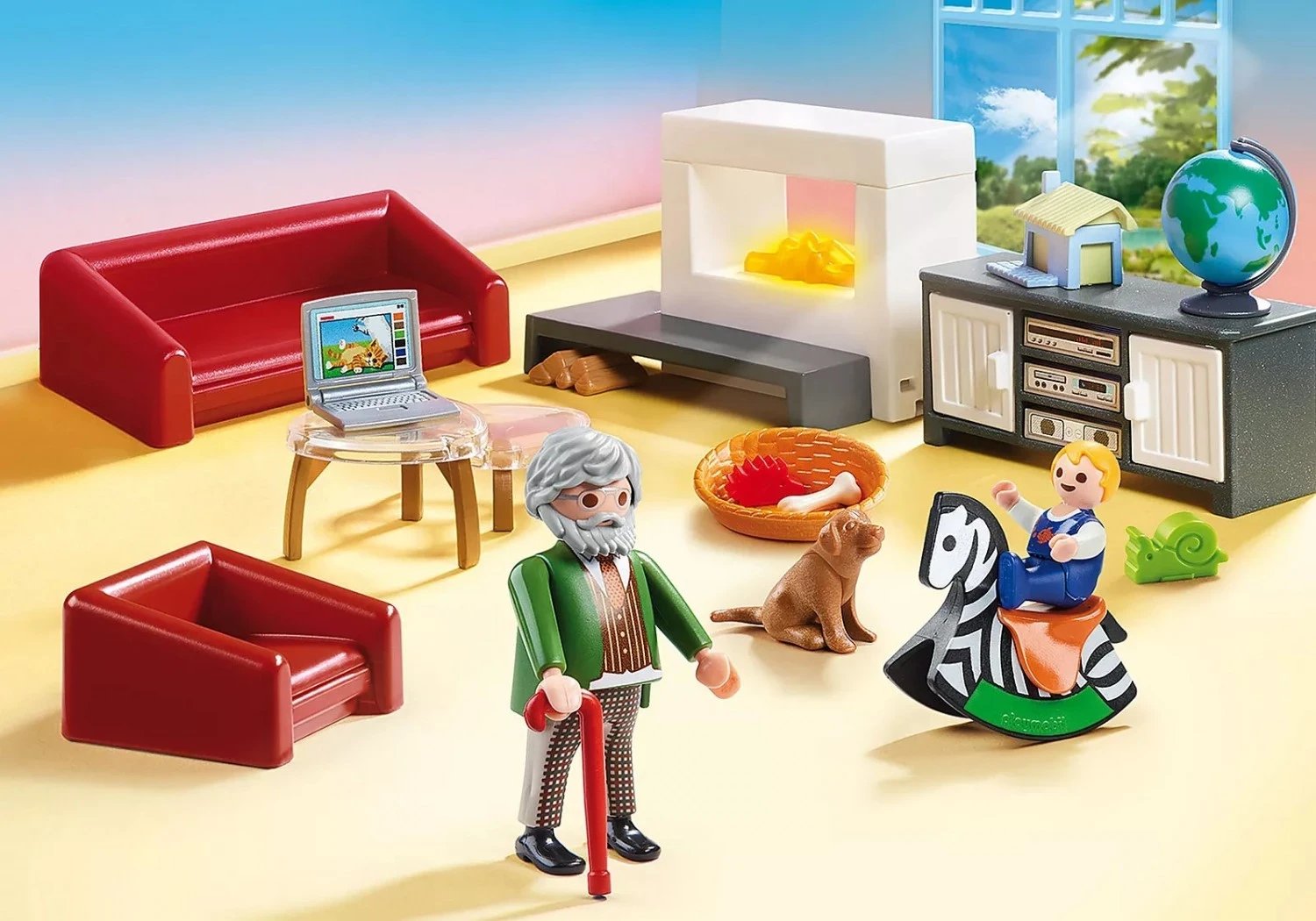 Shtëpi kukullash Playmobil 70207, salon i rehatshëm