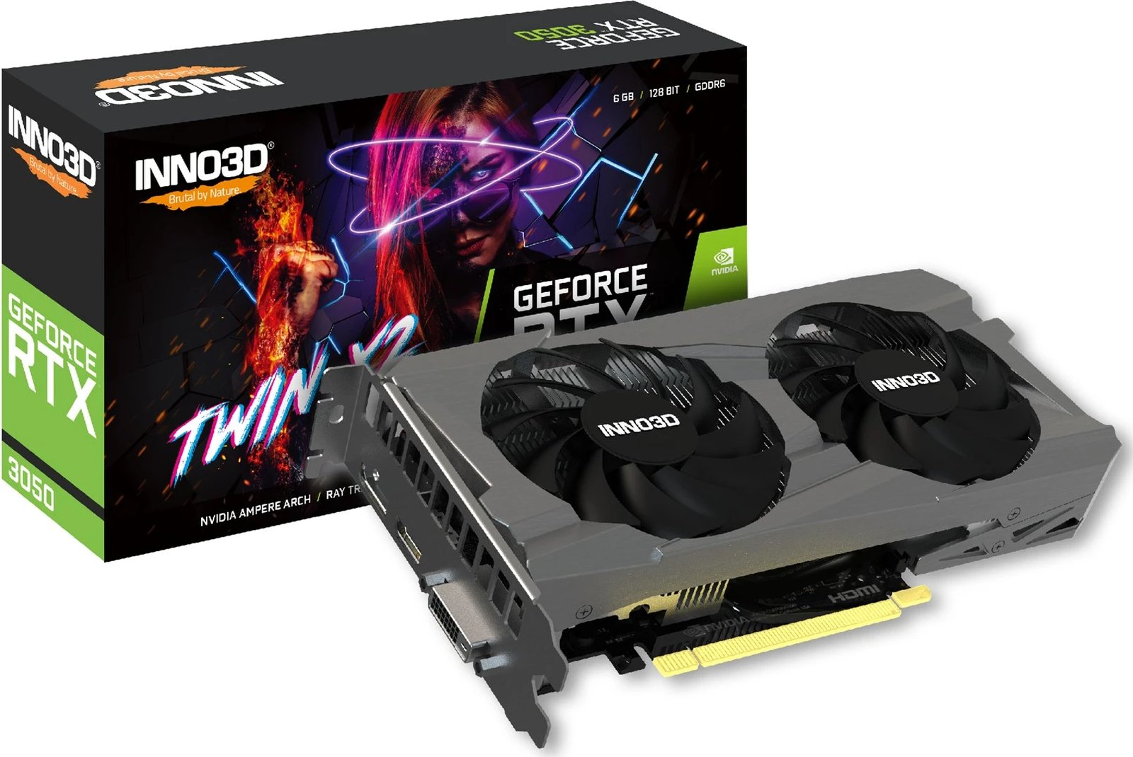 Kartë Grafike Inno3D GeForce RTX 3050 Twin X2, NVIDIA 6 GB GDDR6