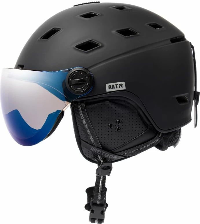 Helmetë për ski Meteor, unisex, e zezë