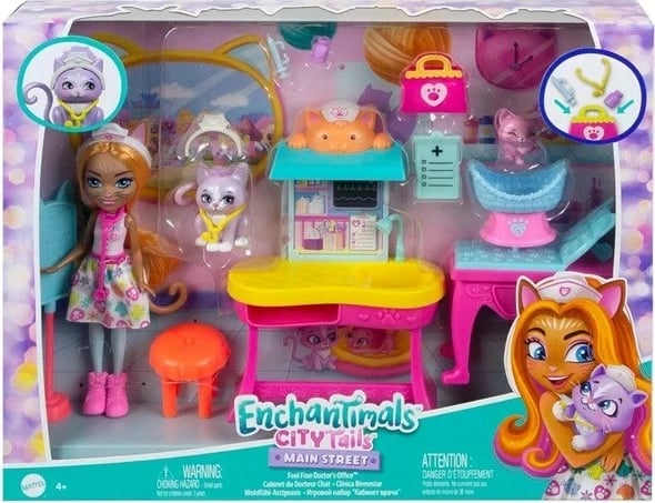 Set kukullash Mattel Enchantimals, Doktor, HLH22, me aksesorë, shumëngjyrësh